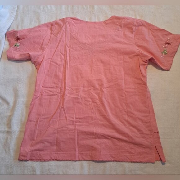 T C Fashion women's size Large lounge set, embroidered flowers, EUC - Picture 4 of 10